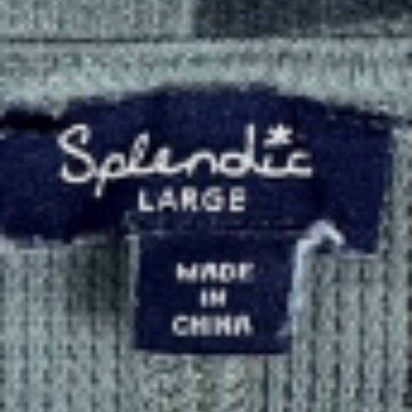 Splendid Camouflage Loungewear Waffle Knit Open Cardigan Green Sz Large Bohemian - Picture 8 of 9